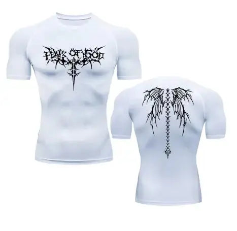 Anime Print Gym Sport Compression long sleeve shirt Veloura